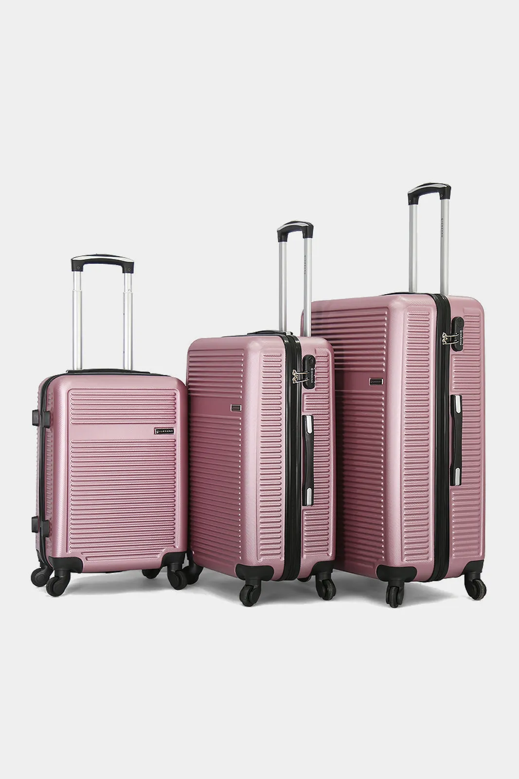 Pink Textured Trolley Set (3 Piece) sold by Redtag