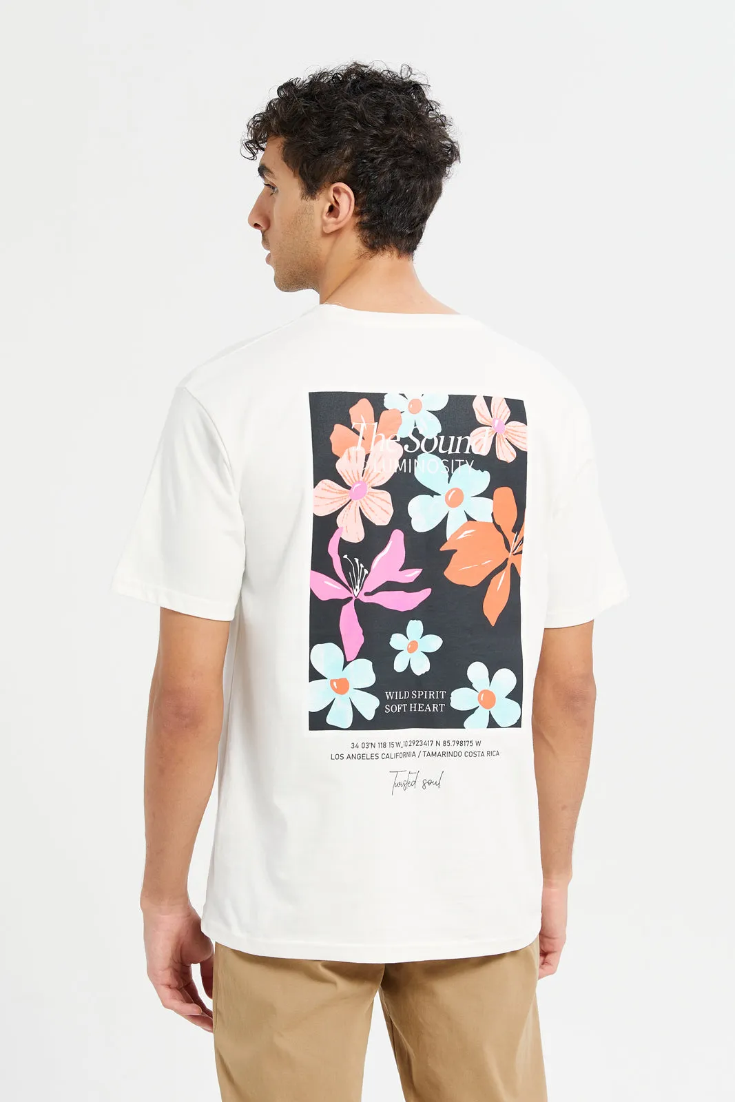 Men Ivory Printed T-Shirt sold by Redtag product image thumbnail 3