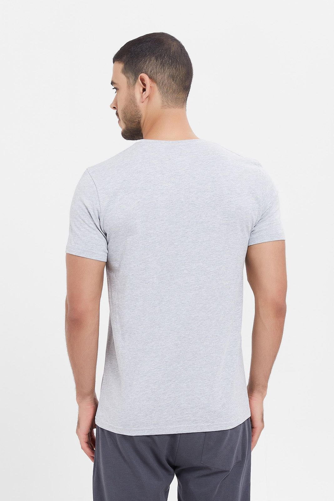 Men Grey Graphic T-Shirt sold by Redtag product image thumbnail 3