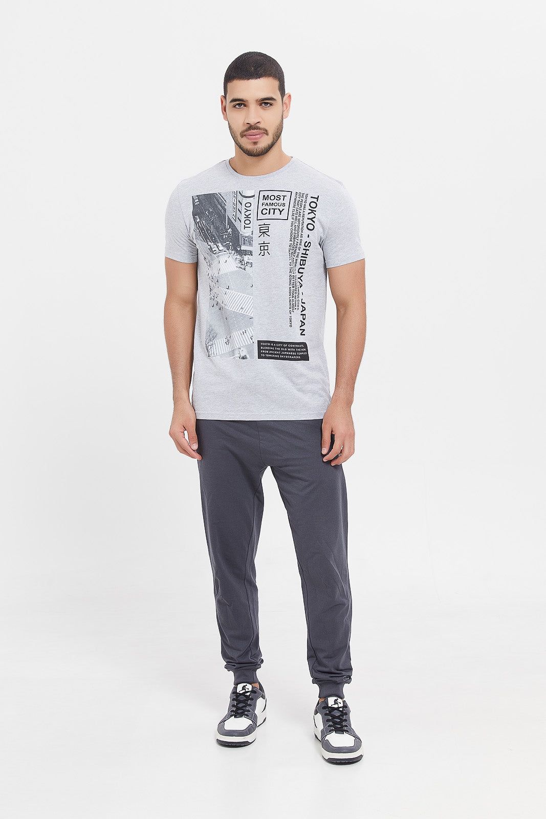 Men Grey Graphic T-Shirt sold by Redtag product image thumbnail 2