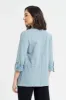 Blue Front Open Sleeve Turn Up Drawstring Waist Shacket sold by Redtag