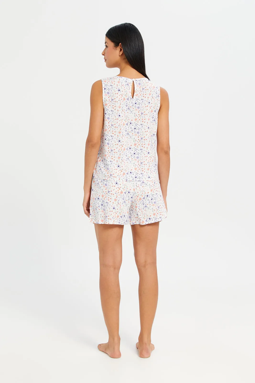 Women White Floral Cami Set (2 Piece) sold by Redtag product image thumbnail 4