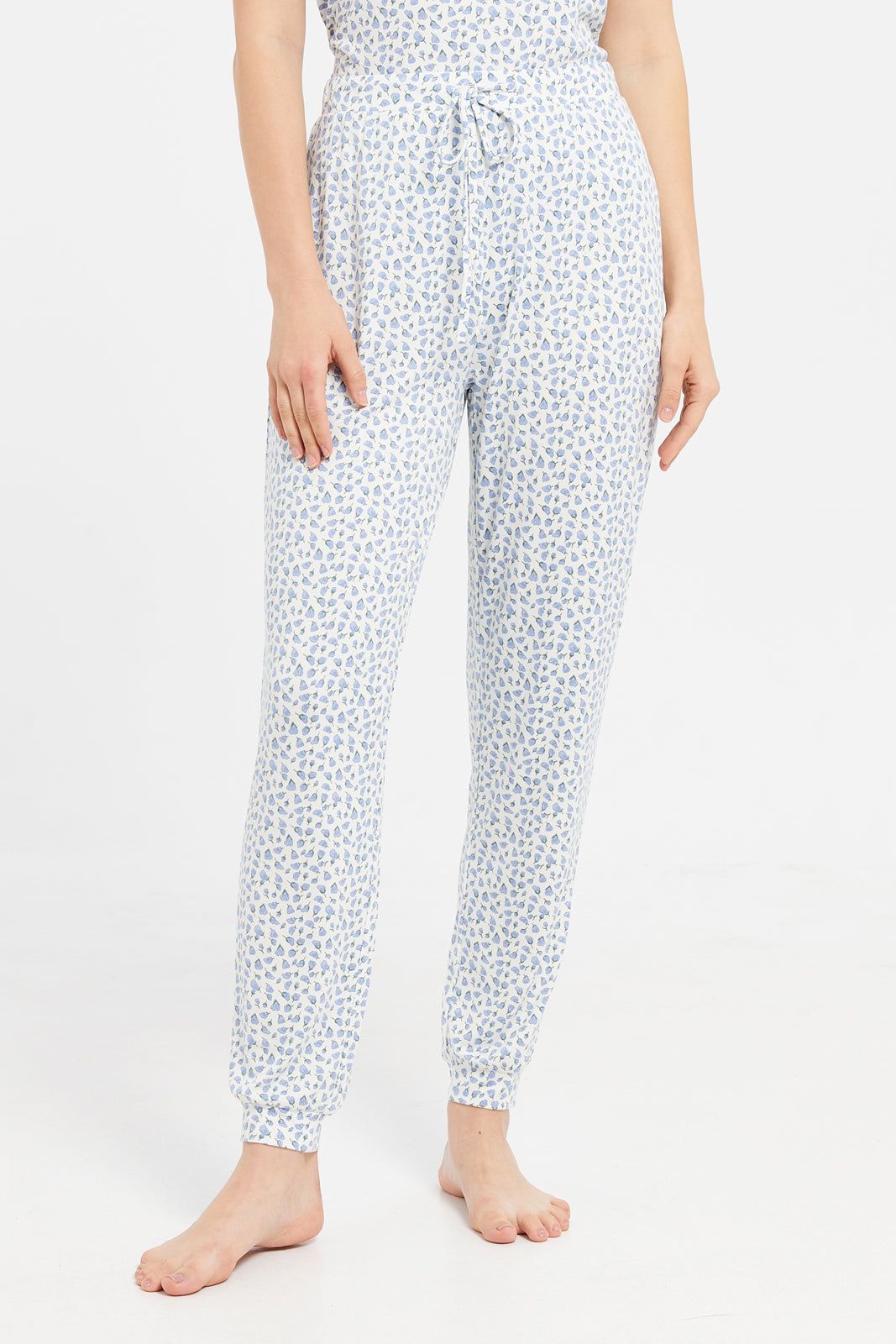 Women Blue Printed Pajama Set (2 Piece) sold by Redtag product image thumbnail 3