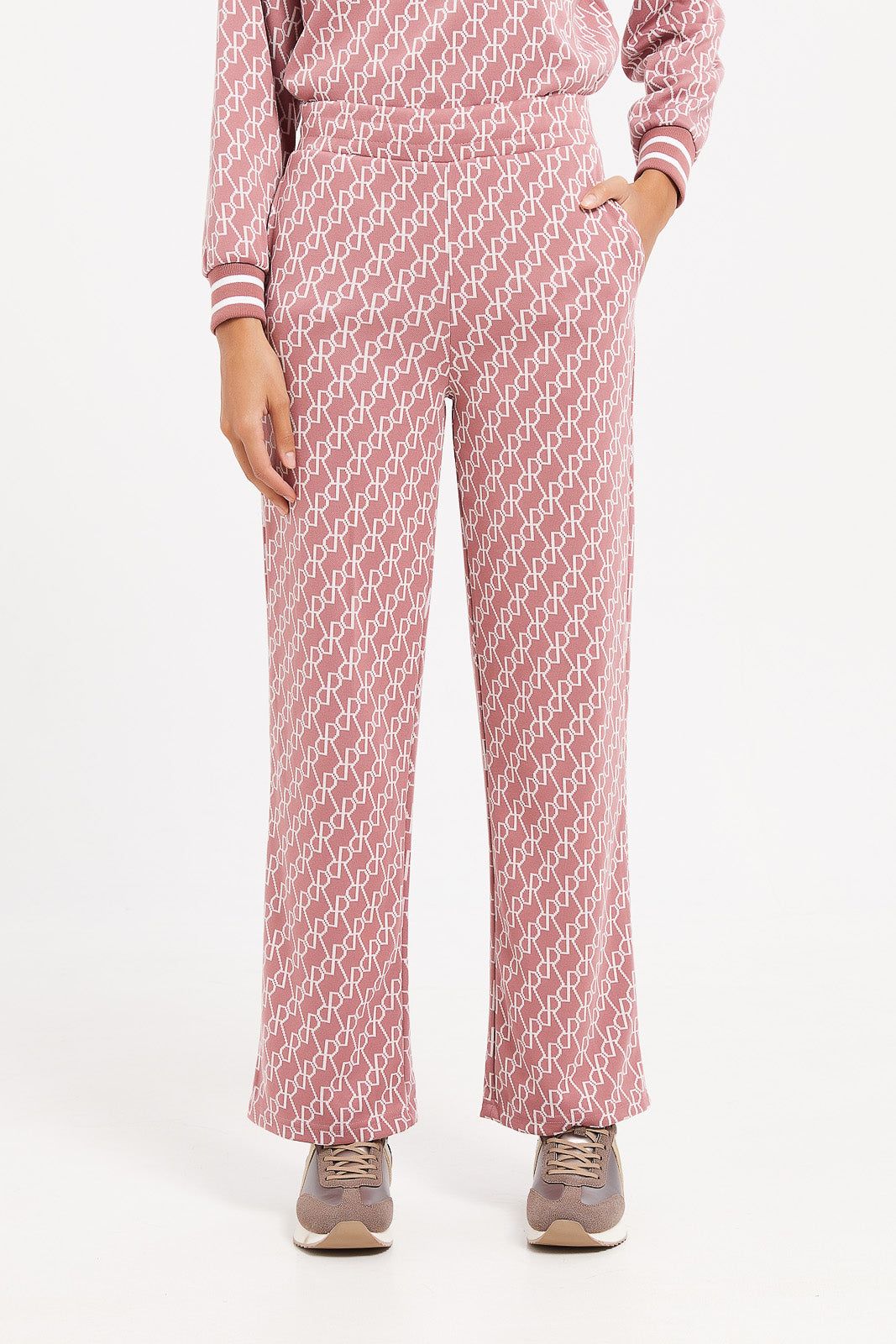 Women Pink Printed Wide Leg Pants sold by Redtag