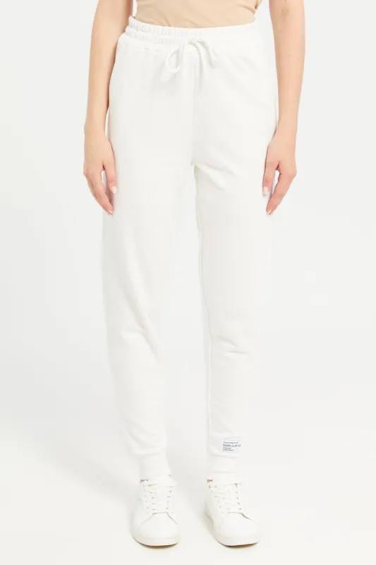 Women Plain White Joggers sold by Redtag