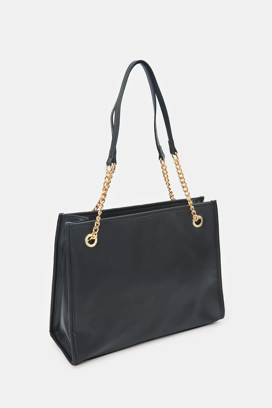 Women Black Quilted Tote Bag sold by Redtag product image thumbnail 2