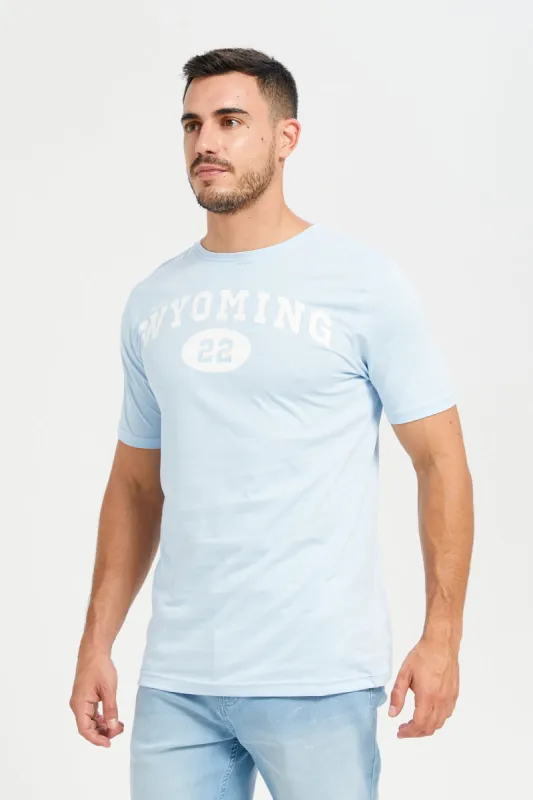 Men Blue Graphic T-Shirt sold by Redtag