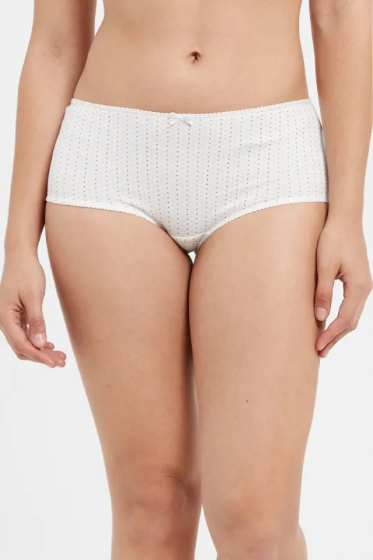 Women Assorted Plain And Printed Boyleg Brief Set (Pack Of 5) sold by Redtag