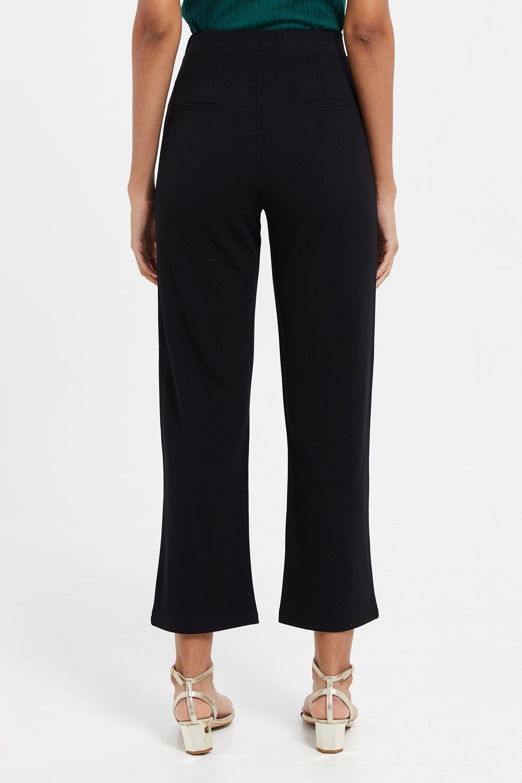 Women Black Straight Leg Trouser sold by Redtag product image thumbnail 3