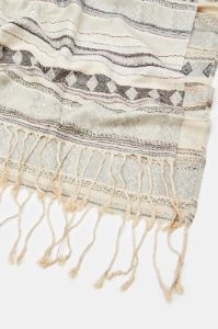 Women Beige Jacquard Scarf sold by Redtag