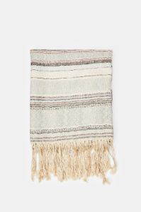 Women Beige Jacquard Scarf sold by Redtag