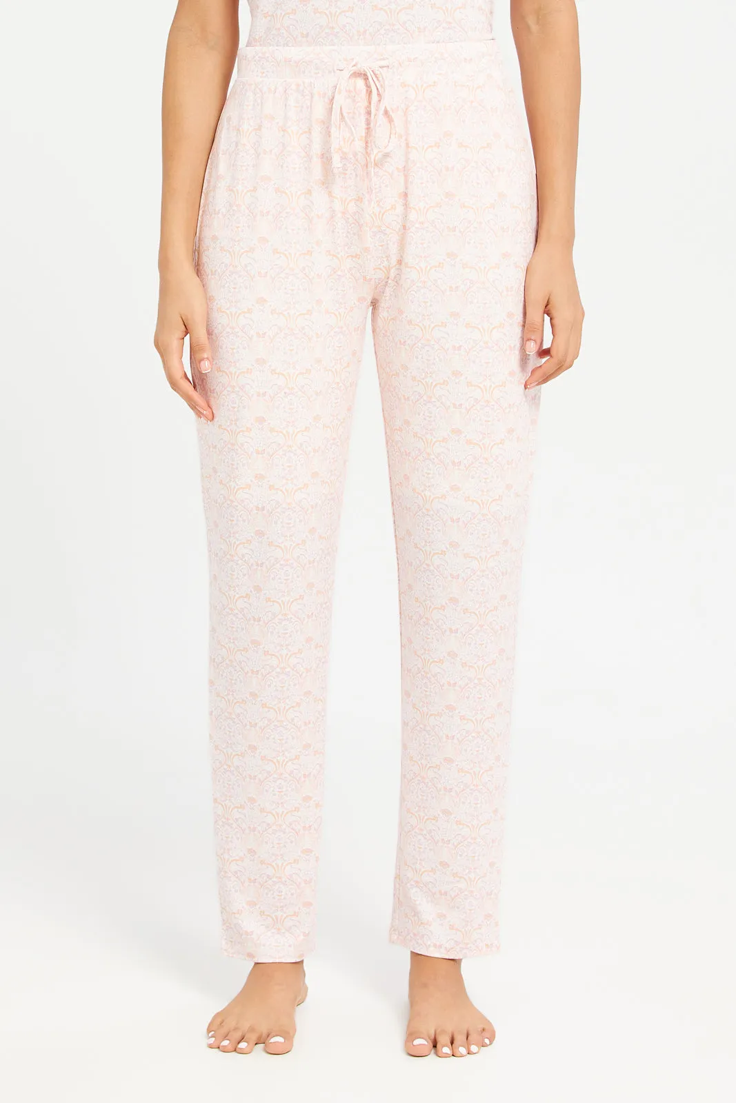 Women Pink Printed Pajama Set (2 Piece) sold by Redtag product image thumbnail 3