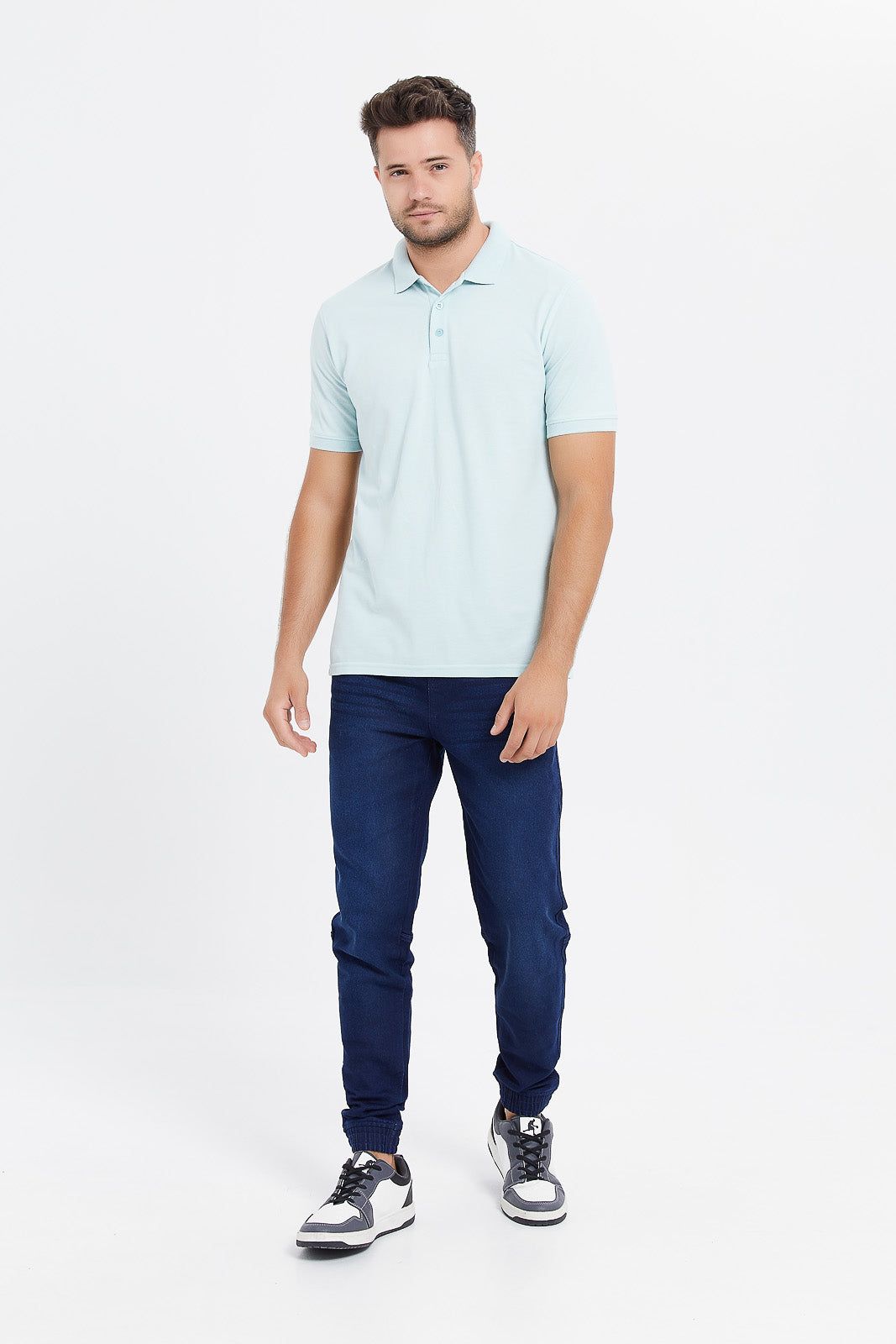 Men Blue Basic Polo Shirt sold by Redtag product image thumbnail 2