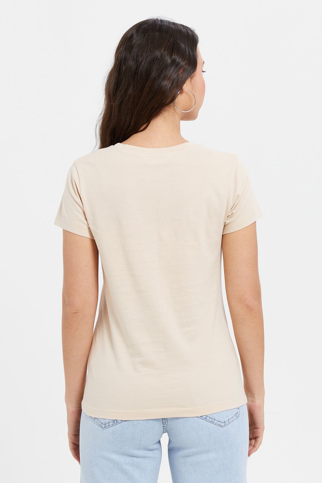 Women Beige Attitude Printed T-Shirt sold by Redtag product image thumbnail 3
