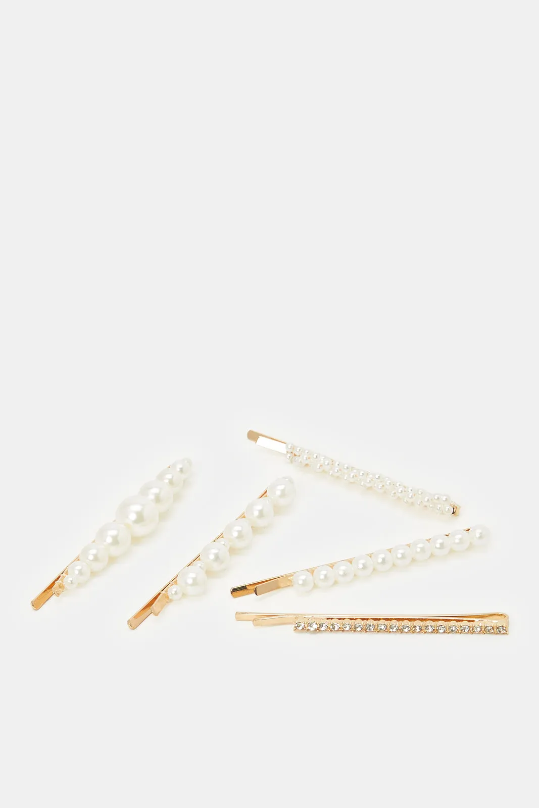 Women Gold Embellished Hair Clip Set (5 Piece) sold by Redtag product image thumbnail 3