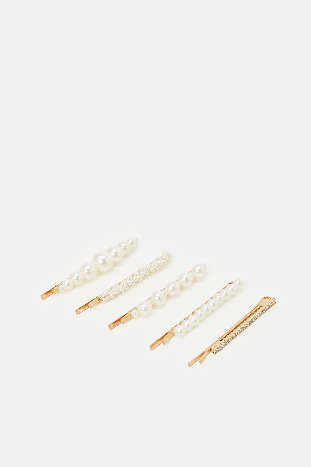 Women Gold Embellished Hair Clip Set (5 Piece) sold by Redtag