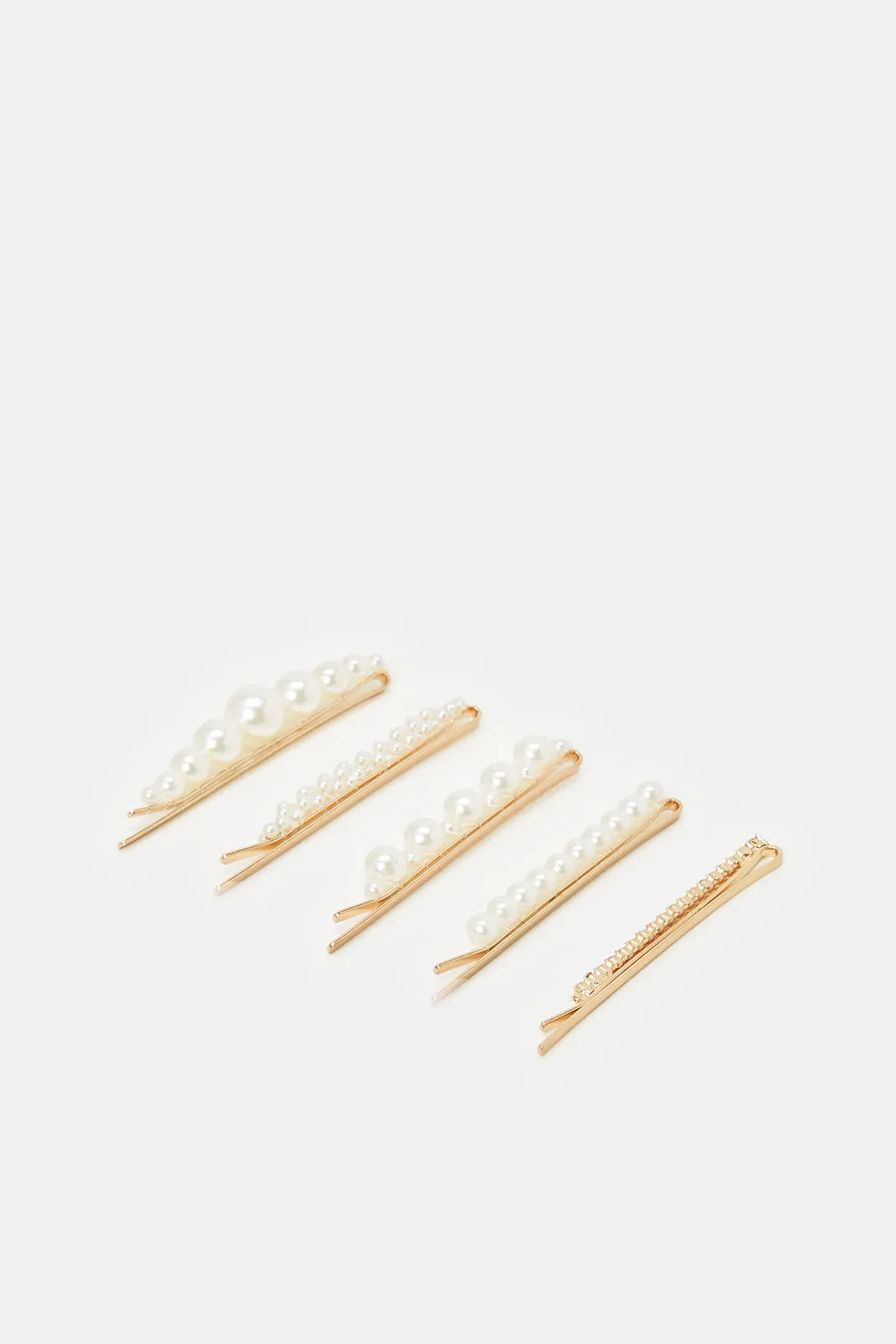 Women Gold Embellished Hair Clip Set (5 Piece) sold by Redtag product image thumbnail 2