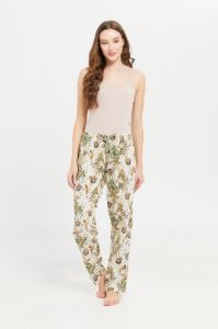 Women Beige Floral Print Pyjama Bottom sold by Redtag