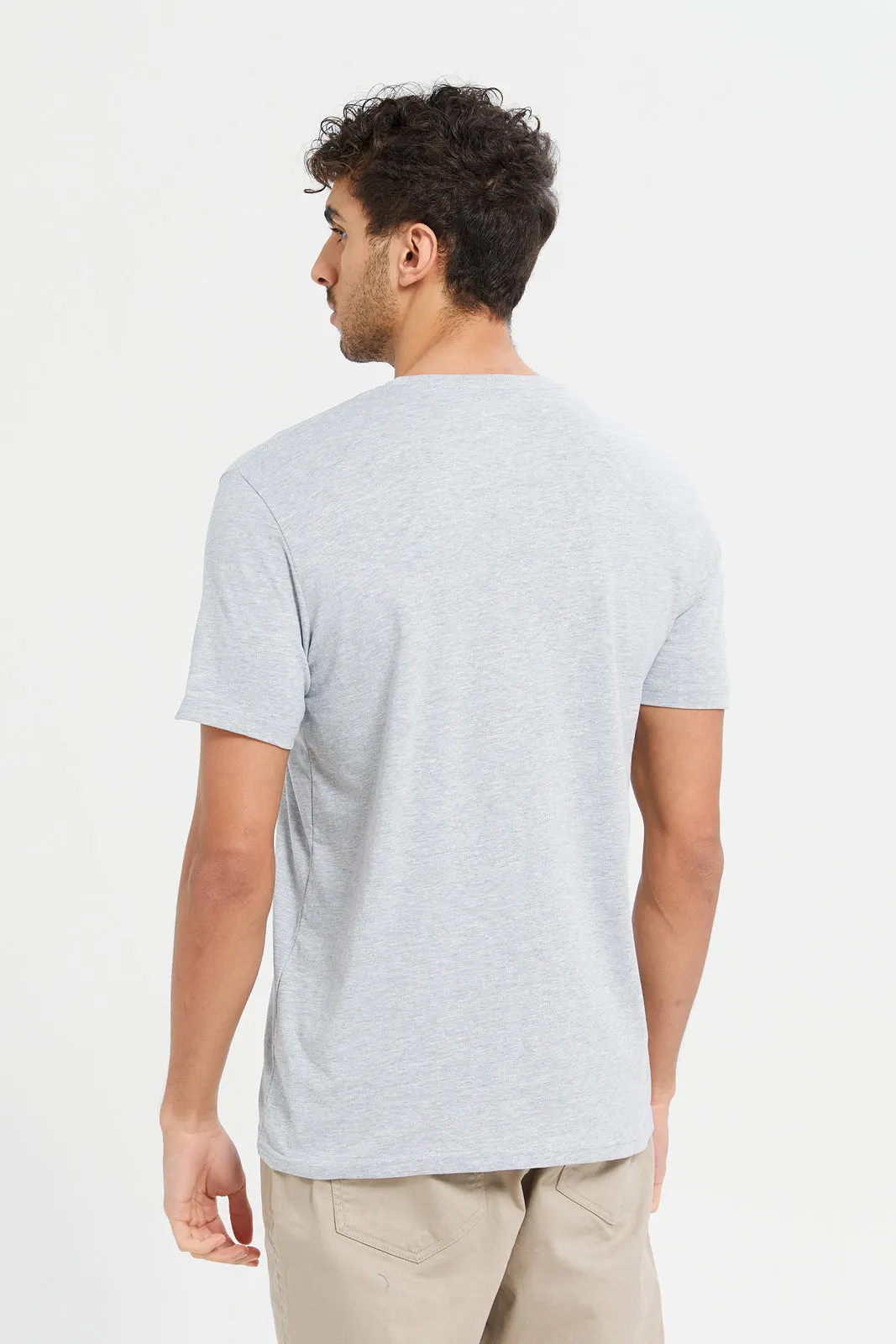 Men Grey Graphic T-Shirt sold by Redtag product image thumbnail 3