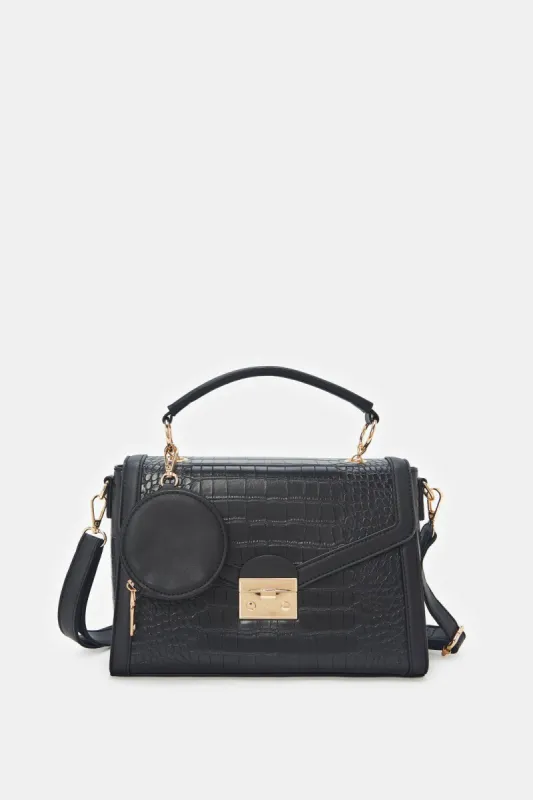 Women Black Embellished Day Bag sold by Redtag