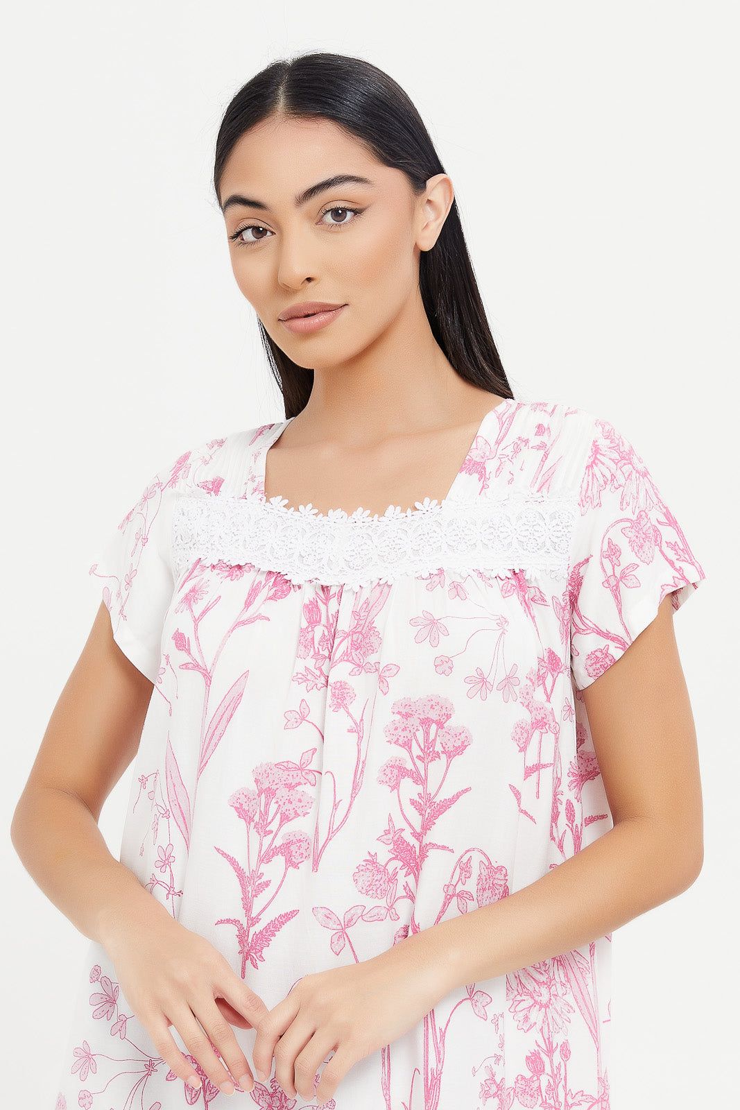 Women White And Pink Printed Nightgown sold by Redtag product image thumbnail 2