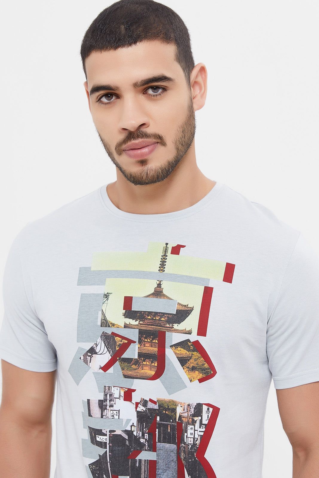 Men Grey Graphic T-Shirt sold by Redtag product image thumbnail 4