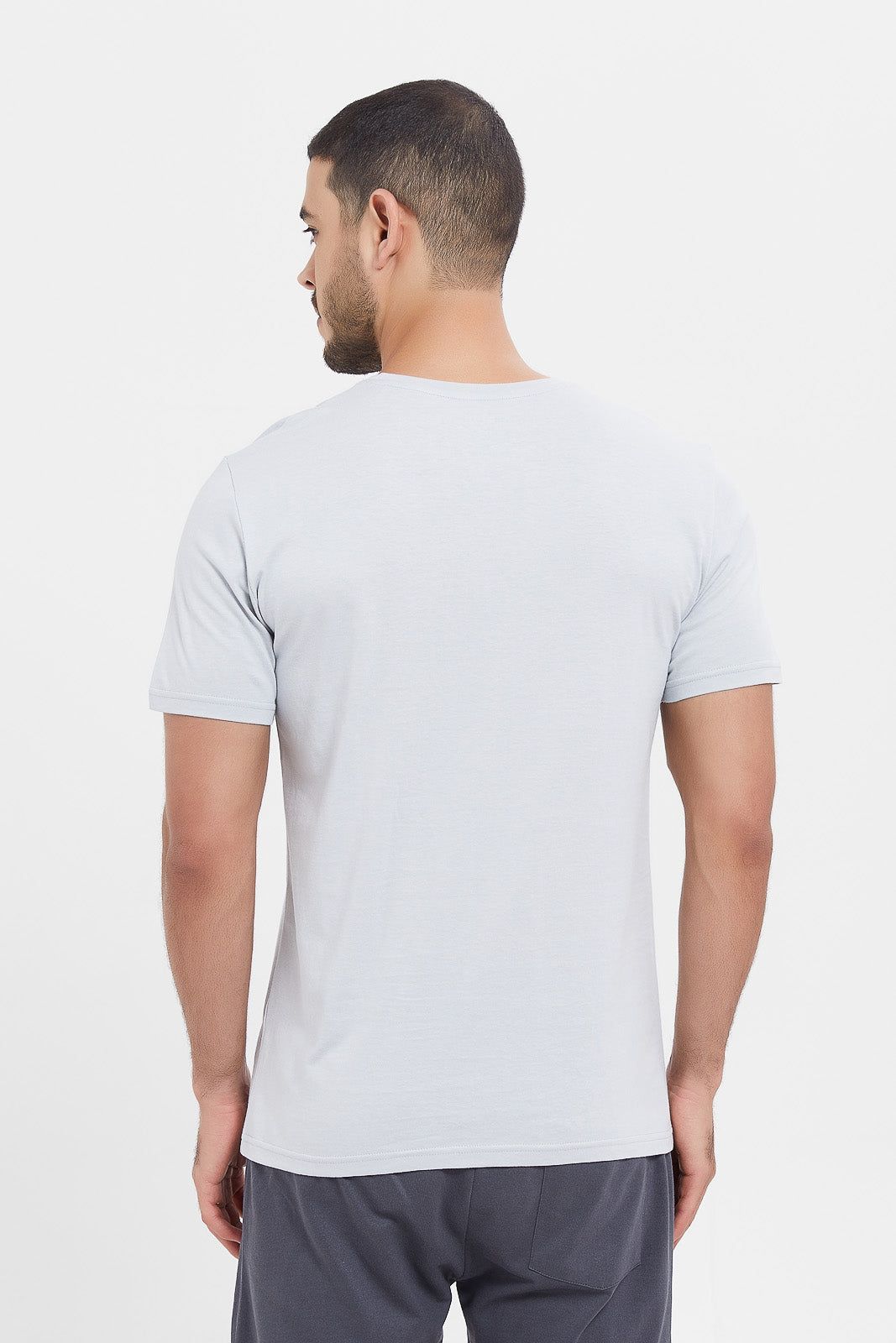 Men Grey Graphic T-Shirt sold by Redtag product image thumbnail 3
