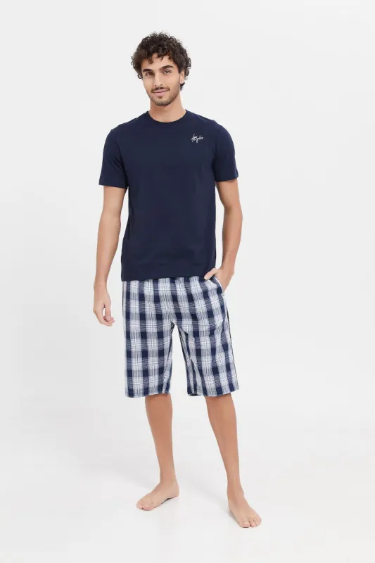 Men Navy Pyjama Set (2 Piece) sold by Redtag