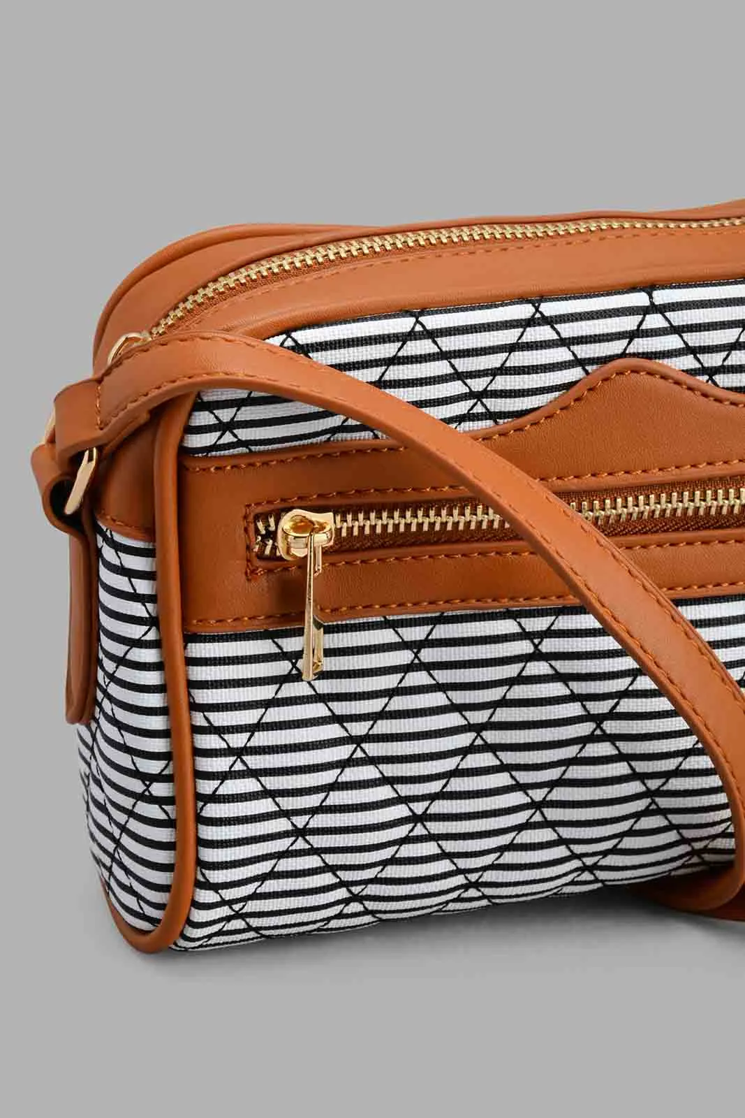 Black And White Nautical Cross Body Bag sold by Redtag product image thumbnail 2