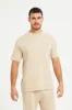 Men Beige Short Sleeves Pyjama Set (2 Piece) sold by Redtag