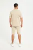 Men Beige Short Sleeves Pyjama Set (2 Piece) sold by Redtag