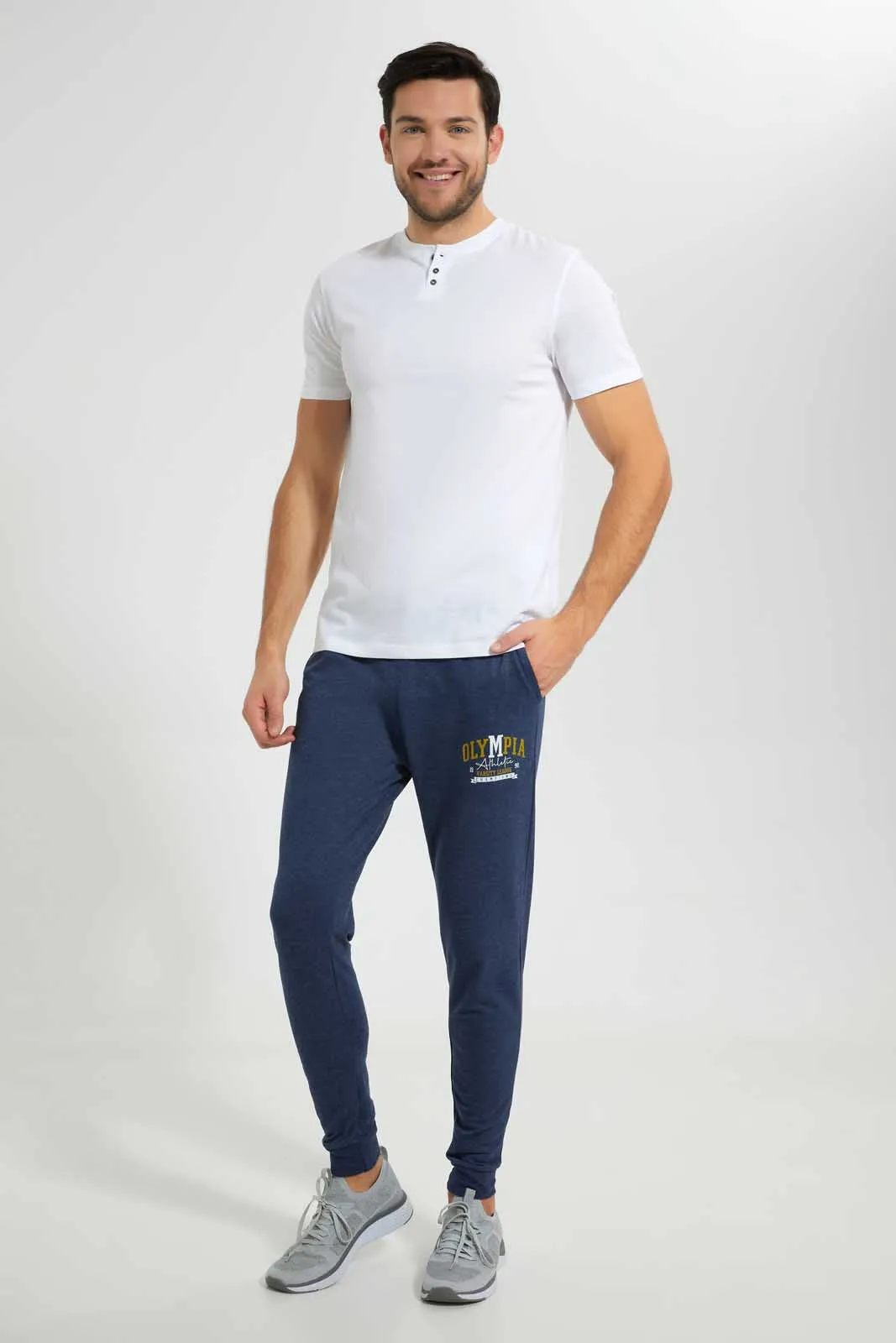 Navy Jogger With Placement Print sold by Redtag product image thumbnail 2