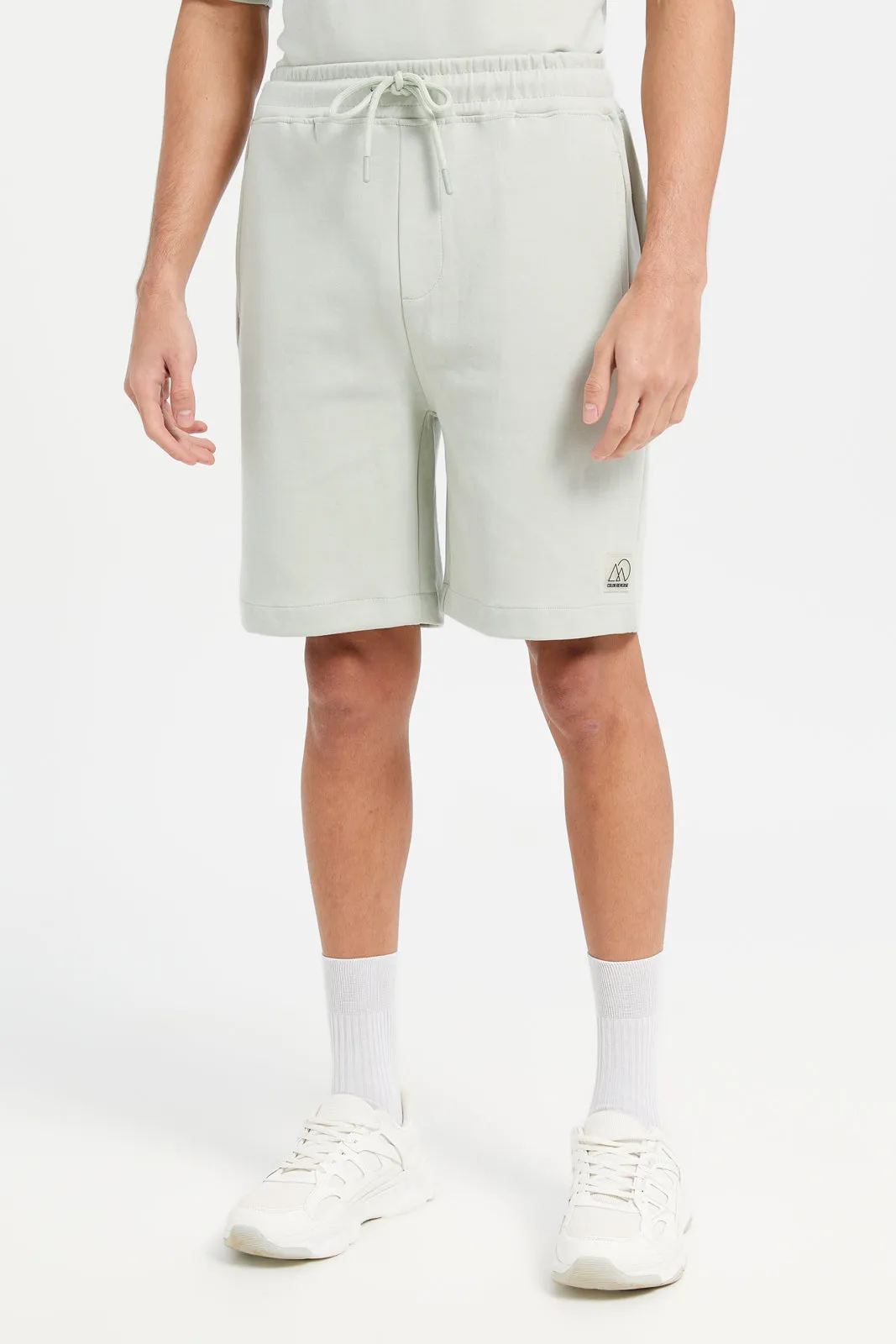 Men Grey Print Active Shorts sold by Redtag