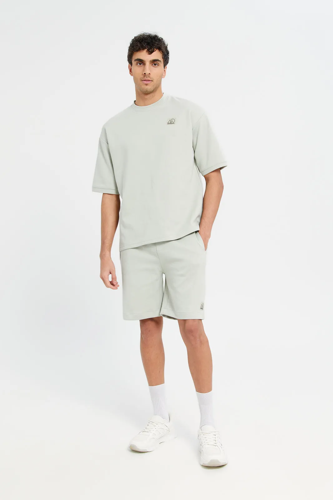 Men Grey Print Active Shorts sold by Redtag product image thumbnail 2