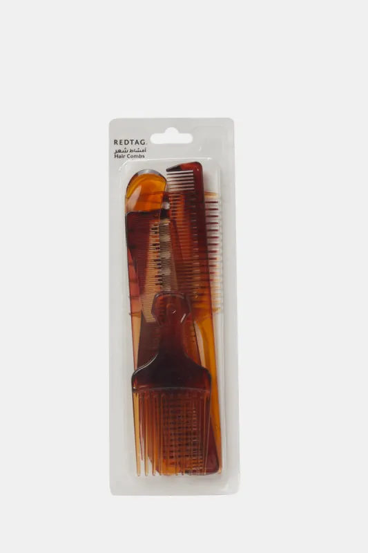 Women Brown Plain Comb Set (6 Piece) sold by Redtag
