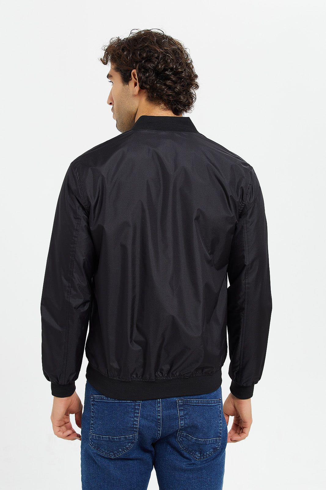 Men Black Light Bomber Jacket sold by Redtag product image thumbnail 3