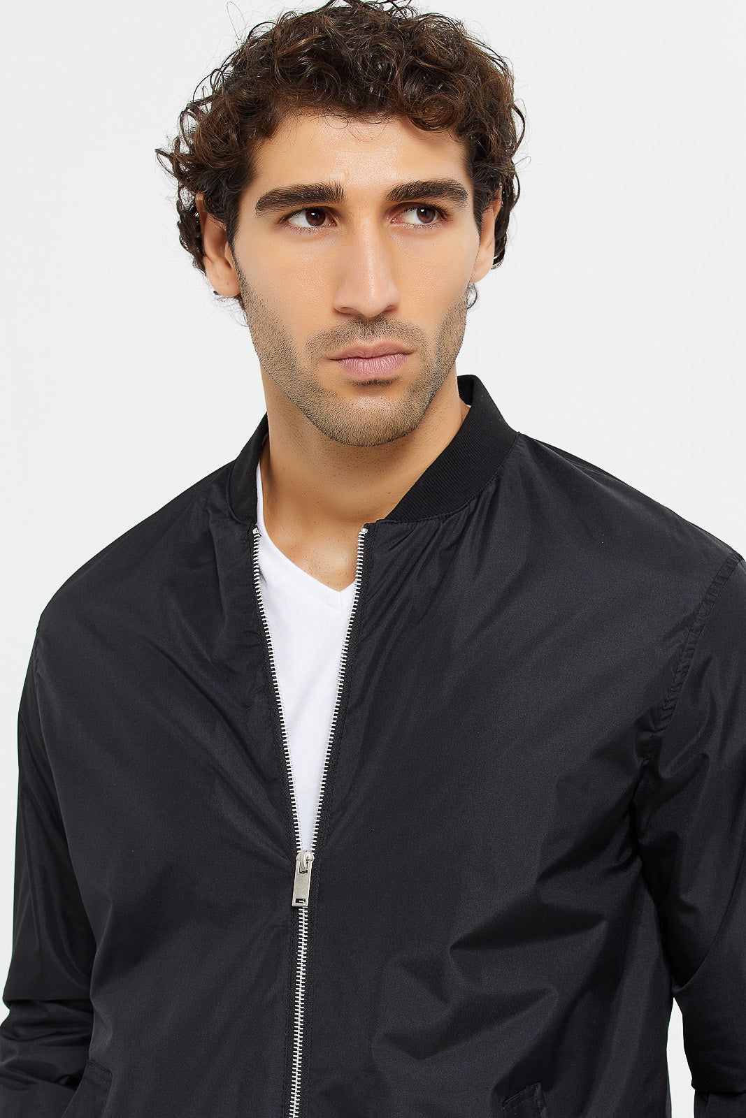 Men Black Light Bomber Jacket sold by Redtag product image thumbnail 4