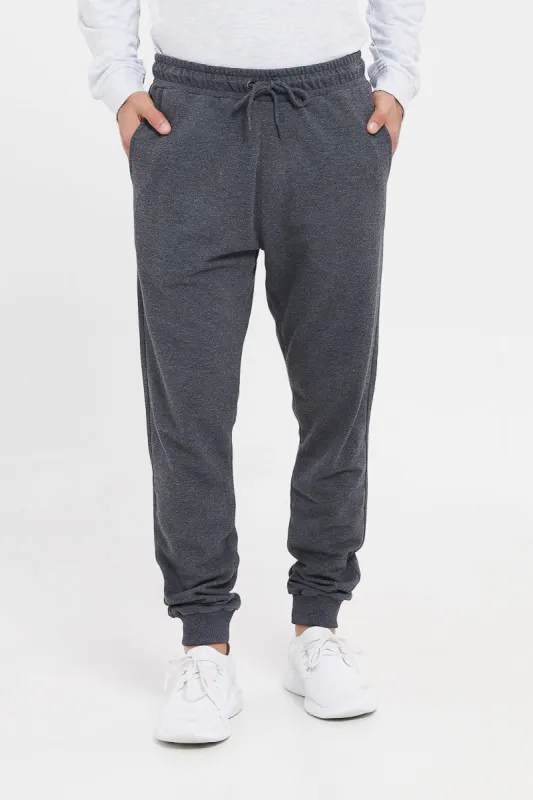 Men Charcoal Pique Jog Pant sold by Redtag