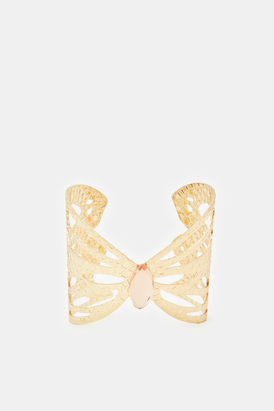 Women Gold Embellished Cuff Bracelet sold by Redtag