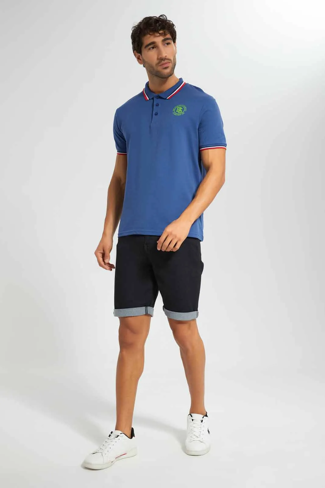 Blue Slogan Polo T-Shirt sold by Redtag product image thumbnail 2