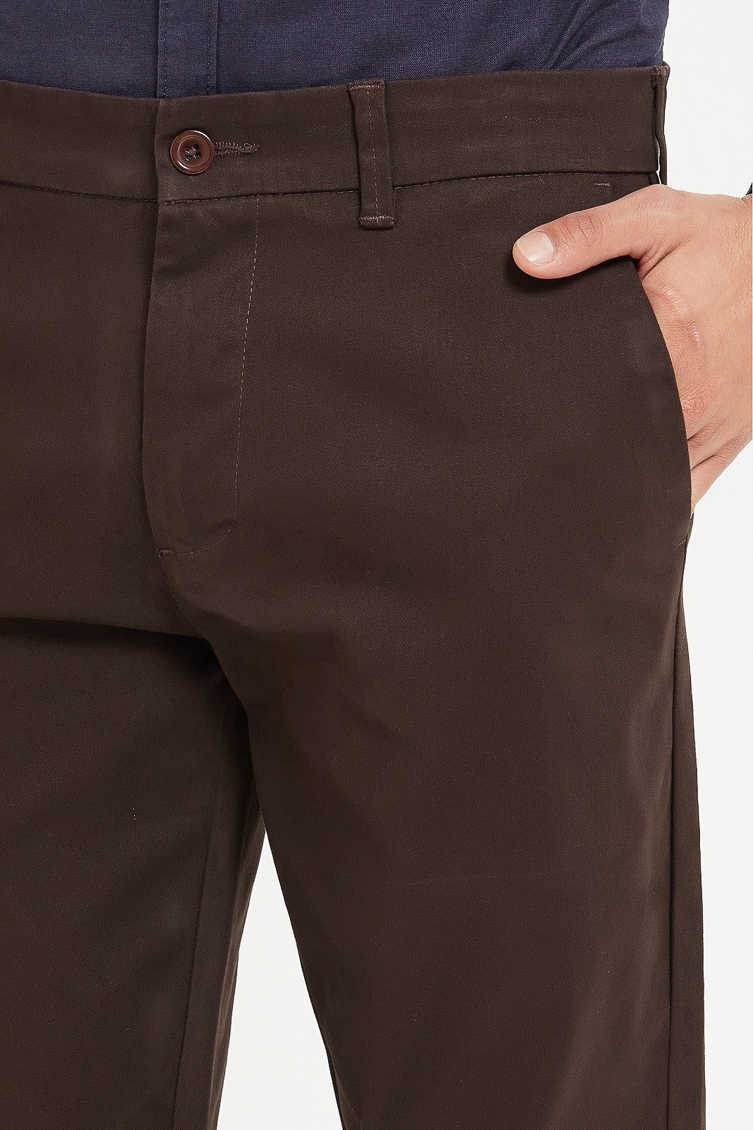 Men Brown Chino Trouser sold by Redtag product image thumbnail 4