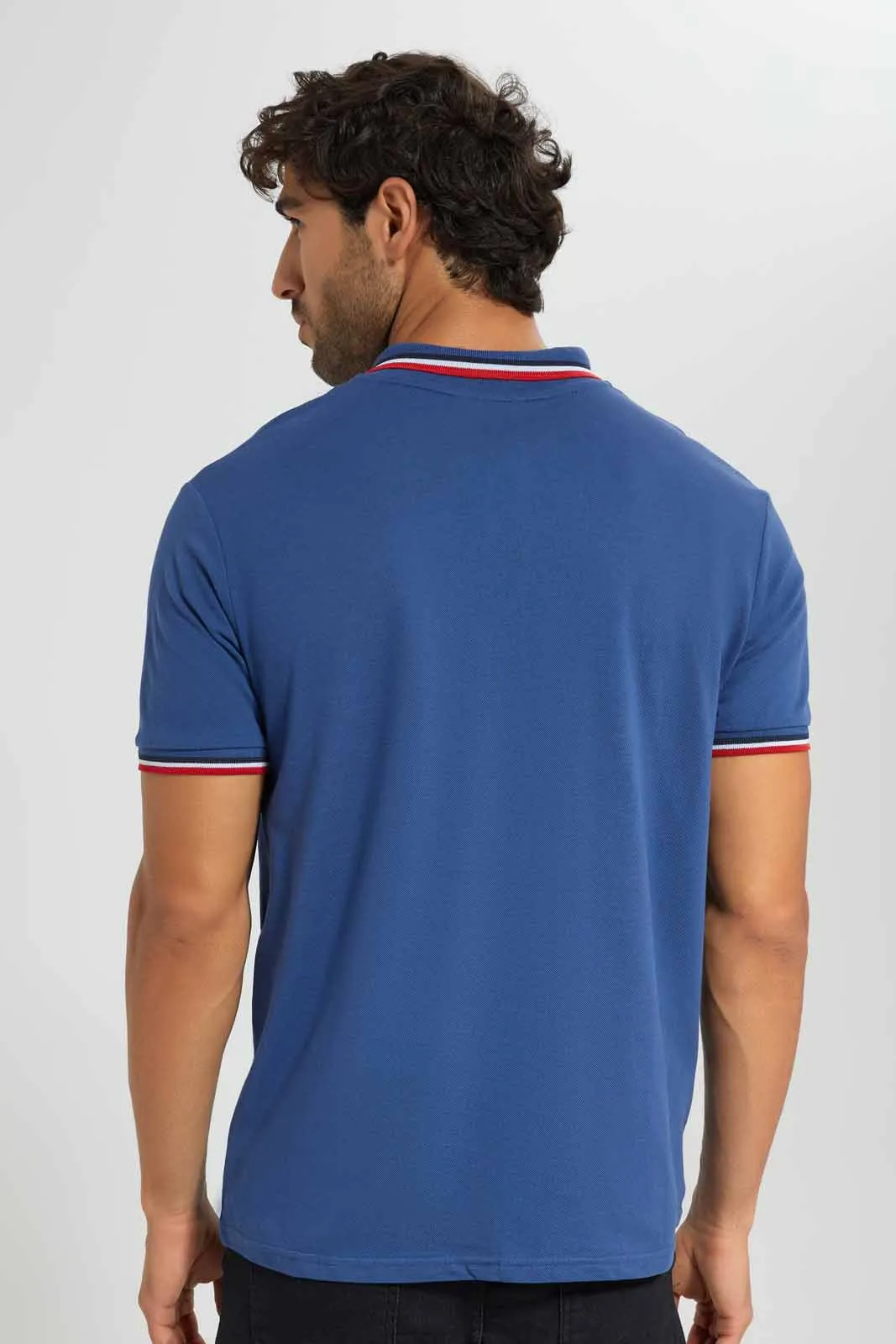 Blue Slogan Polo T-Shirt sold by Redtag product image thumbnail 4