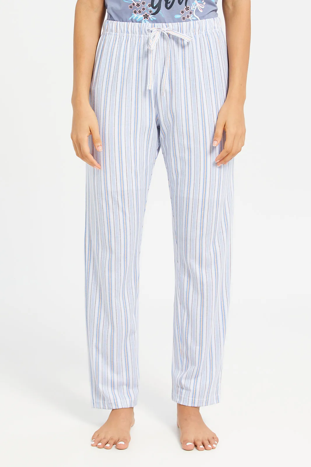 Women Blue Printed T-Shirt And Pants Pyjama Set (2Piece) sold by Redtag product image thumbnail 3