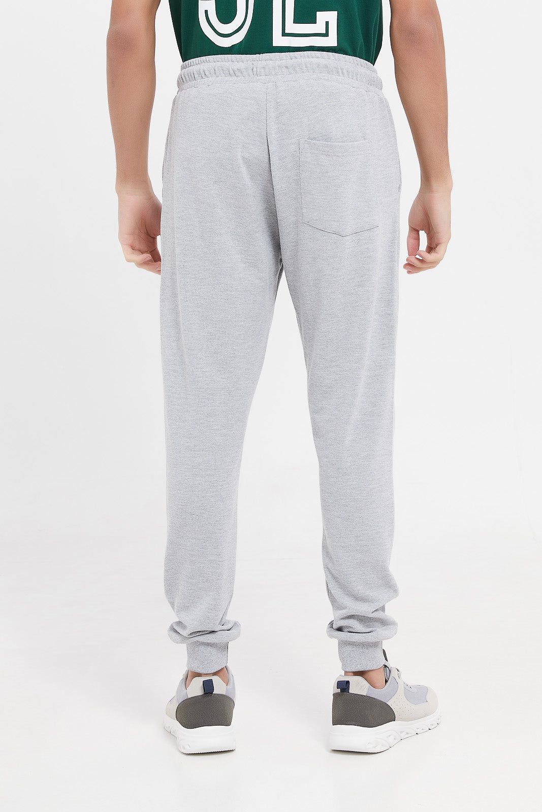 Men Grey Pique Jog Pant sold by Redtag product image thumbnail 3