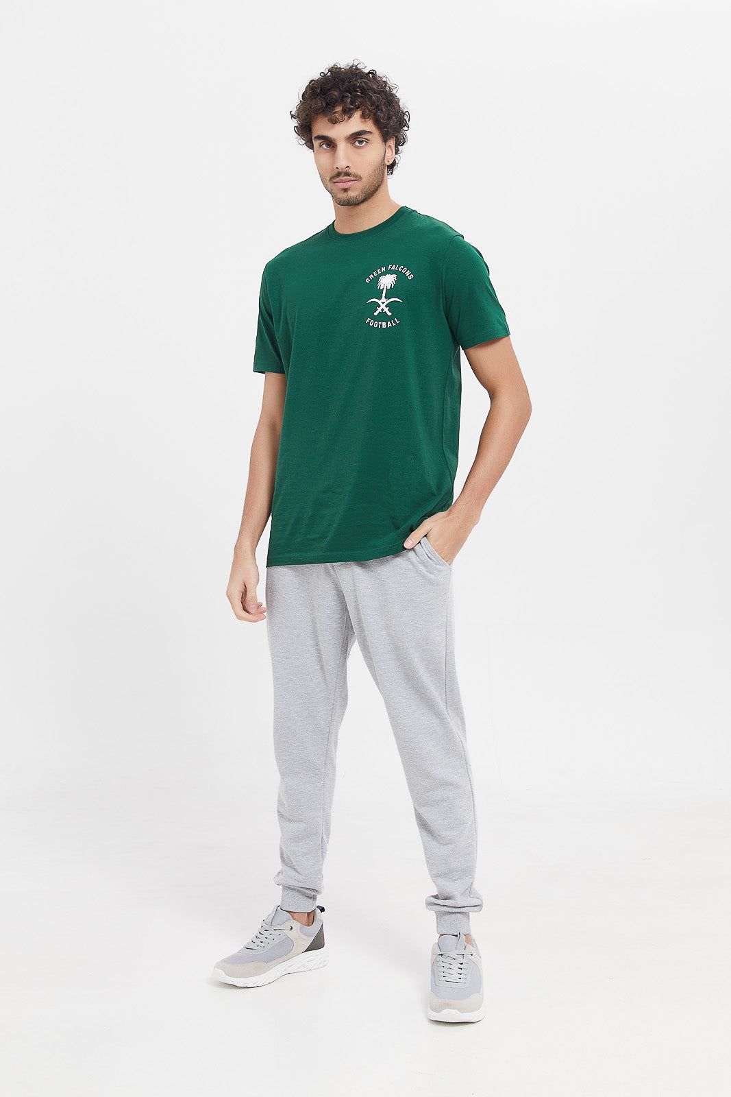 Men Grey Pique Jog Pant sold by Redtag product image thumbnail 2