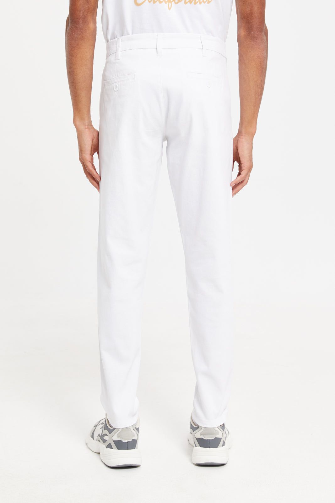 Men White Chino Trousers sold by Redtag product image thumbnail 3