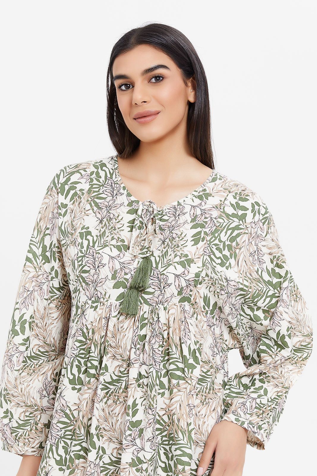 Women Beige And Mint Printed Nightgown sold by Redtag product image thumbnail 2