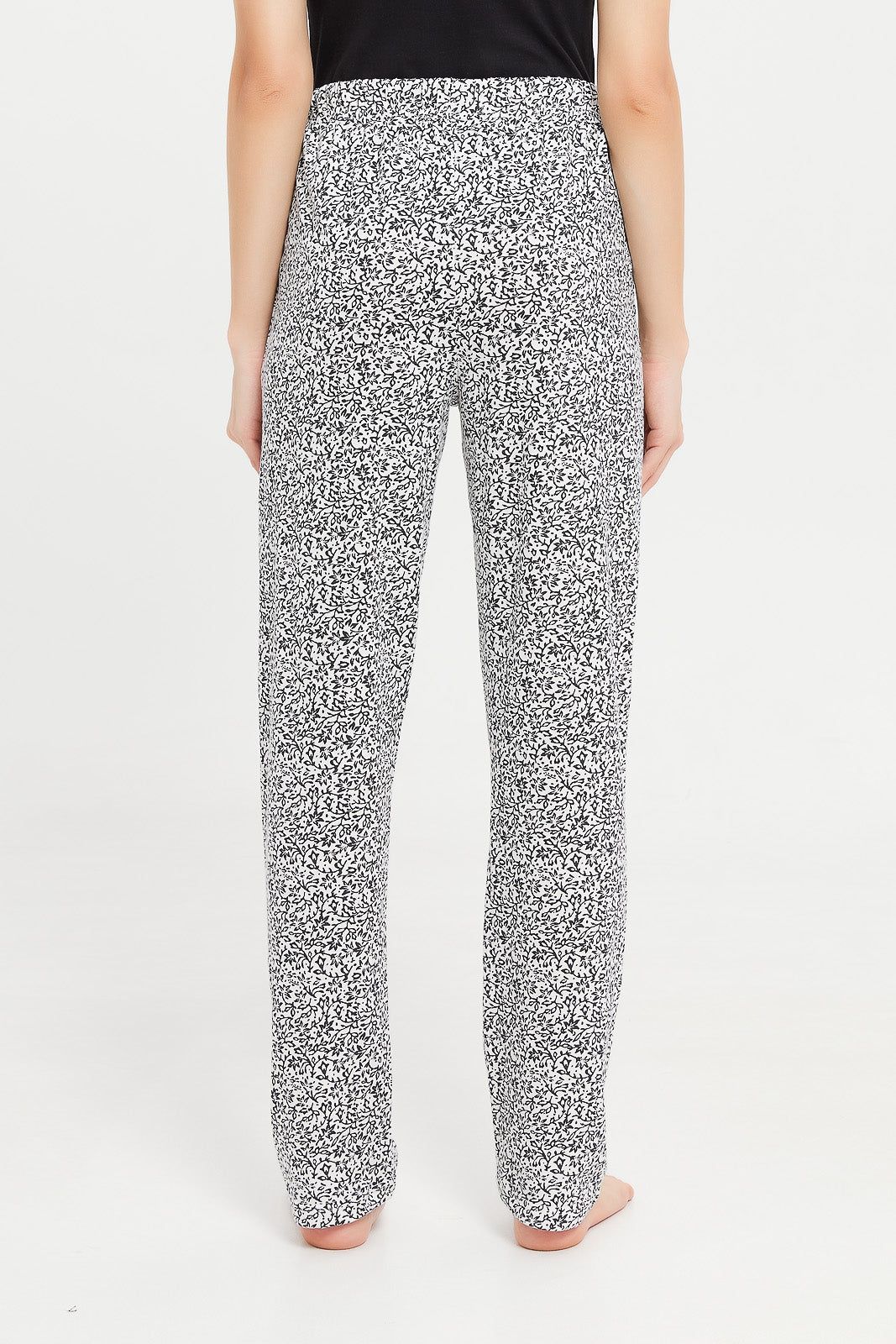 Women Black And White Allover Print Pyjama Bottom sold by Redtag product image thumbnail 3