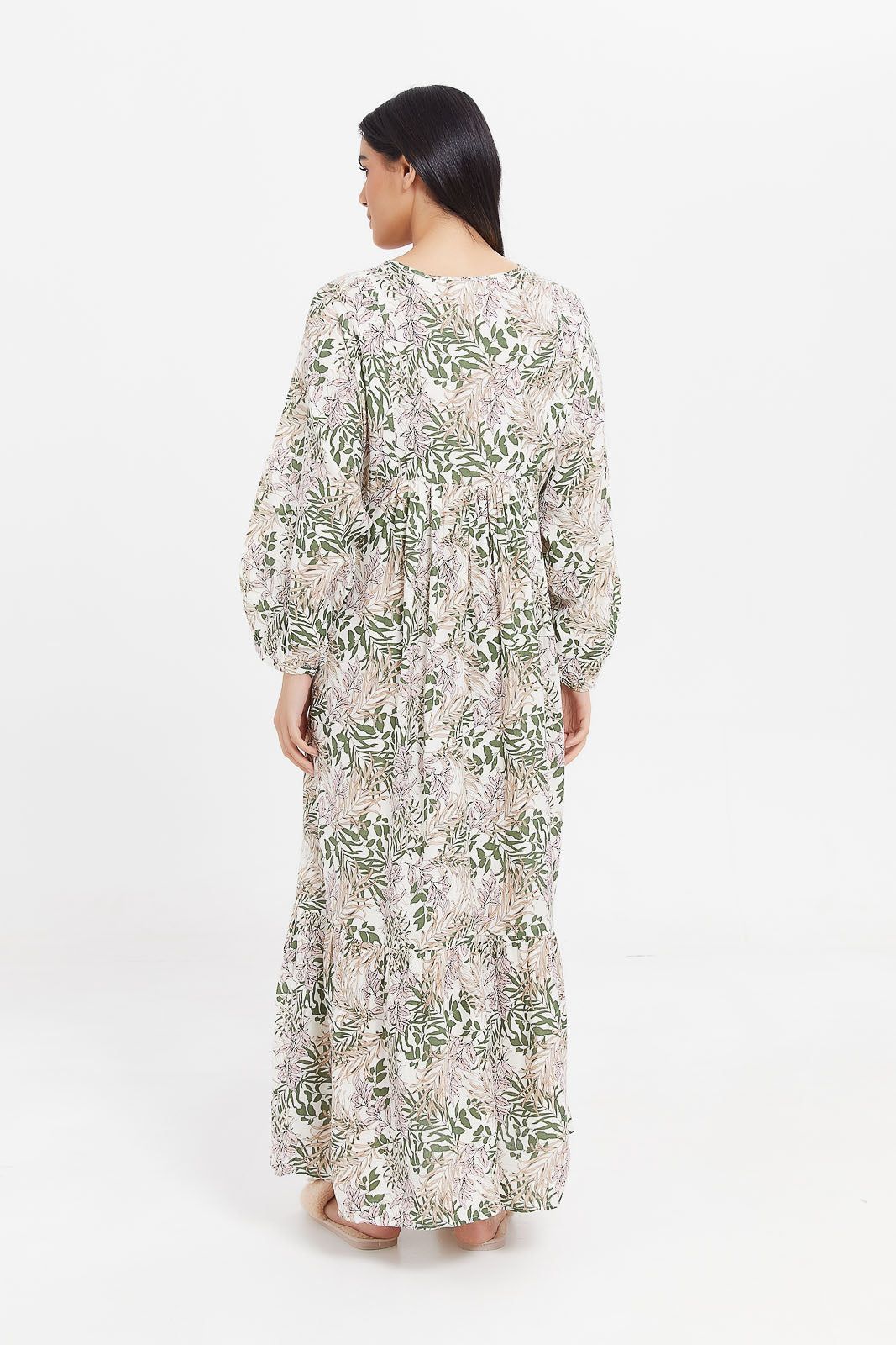 Women Beige And Mint Printed Nightgown sold by Redtag product image thumbnail 3