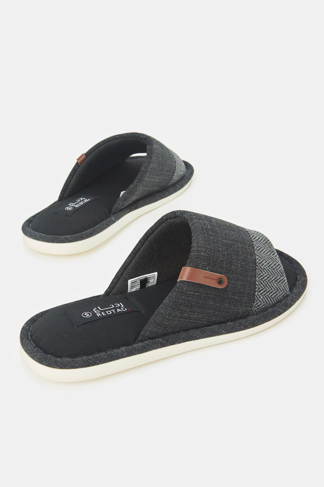 Men Black Stripe Slippers sold by Redtag product image thumbnail 4